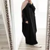 Ethnische Kleidung Dubai Kaftan Muslimische Frauen Abaya Islamisch Türkisch Ramadan Maxi Robe Kleid Naher Osten Knöpfe Langes Kleid Ärmelkleider Kaftan