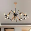 Pendant Lamps Modern Decorations Wood Spider Ceiling Lamp Vintage Industrial Nordic Loft Retro Antique Restaurant Dining Light