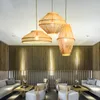 Lampes suspendues Lampe d'illustration en bambou Style japonais Lustre créatif Salon de thé minimaliste moderne El Restaurant