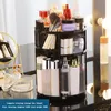 Caixas de armazenamento Banheiro quarto desktop rotativo de grande capacidade Cosmética Cuidado com a pele de produtos Acessórios do organizador de maquiagem do rack de produtos