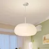 Ljuskronor nordisk modern rund pendell ljuskrona för vardagsrum vit hängande lampa sovrum matbord heminredning belysning fixtur