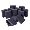 Casci di gioielli Scatola di organizzatore quadrato/rettangolare per orecchini display Bracciale Dispositore regalo Scatole di cartone Black Black