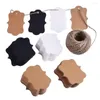 Embrulhe de presente dophee 100pcs kraft de papel de papel natural para vestuário de preços de roupas de vestuário DIY roupas