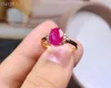 Cluster Rings KJJEAXCMY Fine Jewelry 18K Gold Inlaid Natural Ruby Female Ring Fashion Support Test Selling