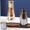 Cups Saucers Water Carafe Glass Large Capacity Mouthwash Container Cup For Bedroom Nightstand Bathroom Bottle