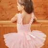 Podium slijtage ballet jurk meisjes dans kostuums tutu tank tank ballerina dancewear omrypt kostuum