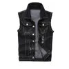 Men's Vests Fashion Denim Sleeveless Jacket Ripped Cotton Vest Casual Hip Hop StreetwearMen's