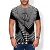 T-shirts pour hommes T-shirt à image dynamique 3D T-shirts imprimés à effet mobile pour hommes Chemise d'été pour hommes Top respirant T-shirts Dizzy Couple Costume Vêtements