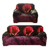 Pokrywa krzesełka Kwiaty róży Elastyczne zjeżdżalni ścisłe owijanie cienki na całej inkluzyjnej sofy