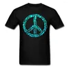 Mäns T -skjortor Asiatiska storlek Mens Light War är Peace Perfect Costumes For Party Personalized Tee