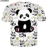 Heren t shirts jumeast merk mannen/dames 3D geprinte t-shirt mooie dieren panda hiphop mode shirt shirt shirt sport pullover tops tees