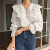 Kvinnor Blusar Solid White Summer Crop Top Women V Neck High midje Casual Holiday Tank Longeple's Loose Fit Chic Tops 2023