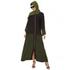 Casual Dresses Arab Muslim Robe Loose Green Girl National Evening Long Luxury 2023 Ankle Length Islamic Clothing Women Dress