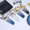 Dinnerware Sets Nordic Style 304 Round Beads Bamboo Stainless Steel Western Tableware Dessert Knife Fork And Spoon Set