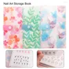 Nail Art Kits Decal Display Book Exquisite Patroon Meervoudig compartimenten Plastic lege opslaghouder Sticker Collecting