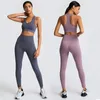 Conjuntos activos Conjunto de yoga Hyperflex sin costuras para mujer, ropa de entrenamiento de gimnasio de 2 piezas, sujetador deportivo acolchado y mallas de cintura alta para correr atlético