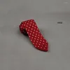 Bow Ties 2023 Brand Hoge kwaliteit Heren klassieke 5 cm Gebreide gestreepte nekbindingen Formele zakelijke bijeenkomst voor mannen met geschenkdoos