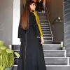 Etniska klädkvinnor paljetter Tassel Jalabiya Cotton V Neck Patchwork Arabisk islamisk klänning Lossa lång muslimsk abaya parti Eid Oman Marocko