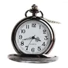 Pocket Watches Dual Display Clamshell Rome Retro Hollow Imitatie Mechanische unisex Men vrouwen kijken cadeauverkoop