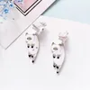 Boucles d'oreilles paire 2023 mode chat mignon blanc noir accrocher émail Kitty Piercing oreille femmes filles bijoux Stud Effi223058