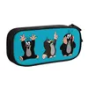 Torebki kosmetyczne urocze Krtek Mole Pencil Case for Boys Gilrs Big Cartoon Little Maulwurf Pen Bag Box