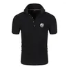 Herren Polos Europäische und amerikanische Mode Tennis Heat Transfer Poloshirt Reserved Camiseta Masculina Kurzarm Baumwolle S