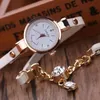 Avanadores de pulso Gold Deluxe feminino Eye Gemstone Watch Quartz analógico Mulheres Rhinestone Bracelet Gift RELOJ HOMBRE VINTAGE REGOGIO FI