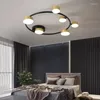 Plafondlampen moderne Noordse minimalis LED Black Gold Lamp voor slaapkamer woonkamer eetkamerverlichting luminaire