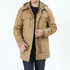 Hommes vers le bas hommes mode hiver veste hommes vêtements d'extérieur décontractés vestes coupe-vent Parkas grande taille velours chaud manteau Y