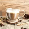 Mugs 200ml Clear Double Walled Glass Espresso Cappuccino Cup Tasse Domestic Latte Coffee Mug Caneca Taza Cafe Gato Xicara Tea Glasses