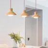 Hanglampen Noordelijke moderne houten lichten E27 LED Hangende verlichtingslamp armatuur Keukeneiland Woonkamer Bedroom Bedroom Huisdecoratie