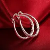 Hoopörhängen varumärken 925 färg silver 3 cm cirkel ovalt fiskmönster för kvinnor eleganta partry smycken julklappar