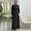 Ethnic Clothing Abayas For Women Eid Mubarak Modest Dress Black Islamic Women's Long Muslim Khimar Abaya Wrap Jilbab Robe