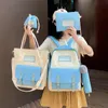 Okul çantaları rahat sırt çantaları moda kadınlar set çanta sevimli Kore kolej omuz genç kızlar kitap kitap