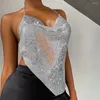 Женские танки Сексуальные черные черные халтер Secin Summer Corset Top Top Women Cyber ​​Y2K Винтажная одежда для клубной вечеринки дамы танк -женские трубки топы