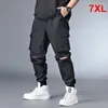 Pantalons pour hommes Hip Hop Streetwear Pantalon Hommes Oversize Amovible Court Mâle Jogger Pantalon Cargo Haute Qualité Plus Szie 6XL 7XL HX412 Boun22