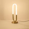 Table Lamps Oval Lamp Modern Led Bedroom Bedside Reading Study Living Room Simple Decoration Acrylic Tube