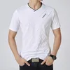 Men's T Shirts 2023 Summer Tshirt Men Short Sleeve Fashion V Neck Tee Shirt Mens Cotton White Diamond Striped 5XL Clothes