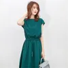 Party Dresses Cotton And Linen Dress Women 2023 Summer Casual Comfortable Lace-up Multicolor Plus Size Loose Slim Midi Female LR1474