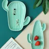 Plates Creative Ceramic Cactus Plate Breakfast Snack Fruit Cute Children Baby Tableware Home Kitchen Posing Display Props