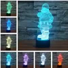 Masa lambaları Noel Kardan Adam 3D Masa lambası 7 Oturma Odası Laktasyonu için Renk Değişim Çocuk Dekorasyon Gece Işığı