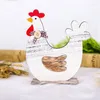 Decorative Figurines Creative Wooden Rooster Hen Shape Chicken Easter Egg Crafts Ornament Home Decor Festive Atmosphere Desktop Decoration