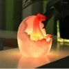 Veilleuses Dinosaure Lumière Pour Enfants 3D Oeuf Glowing Jouet Lampe De Chevet Décoration De Noël Cadeaux D'anniversaire