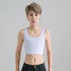 Women's Shapers Lesbian Chest Binder Vest Bandage Correction Body Shapewear Reinforced Corset Casual Cotten Shirt Long Loose Tops