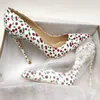 Dress Shoes White Cherry Pumps High Heels Thin Heel Versatile Single Pointed Toe Shallow Sweet Brand Women Zapatos Mujer