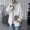 Casual shirts voor heren 2023 Blouses Turn Down Collar Spring Oversize Classic Korean Streetwear Tops Drop