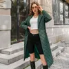 Abrigo largo de invierno acolchado de algodón Simplee para mujer, abrigo informal con bolsillo para mujer, Parkas para mujer, abrigo elegante con cuello a medida de calle alta 2023