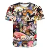 Men's T Shirts Fashion Trend Anime T-shirt 2023 Summer 3D Printed Cartoon Cute Shirt O-Neck Men Selling Short Sleeves