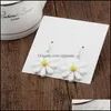 Dangle Lustre Style coréen Daisy Fleur Boucles d'oreilles Mignon Résine Tournesol Pour Femmes Filles Beaux Bijoux À La Mode En Gros Drop Del Dhp0U