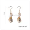 Ciondola Lampadario Moda Bohemian Natural Shell Orecchini a cerchio Ear Drop per le donne Summer Beach Rame Hook Orecchino Gioielli regalo Del Dhlw0